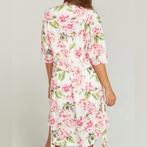 Show Me Your MuMu Pink Floral Brie Robe Sz One Size - Picture 10 of 11